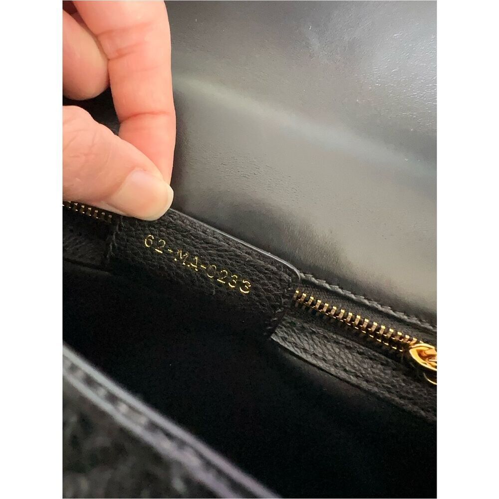 NEW Dior Caro Small Crossbody Shoulder Bag Black Gold Supple Cannage Leather - Picture 12 of 14